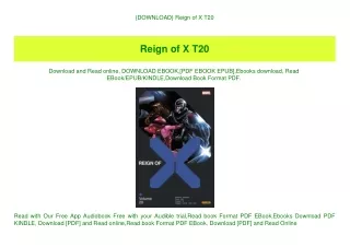 {DOWNLOAD} Reign of X T20 (DOWNLOAD E.B.O.O.K.^)