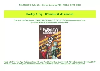 READ [EBOOK] Harley & Ivy - D'amour & de ronces PDF - KINDLE - EPUB - MOBI
