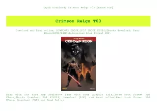 (Epub Download) Crimson Reign T03 [EBOOK PDF]