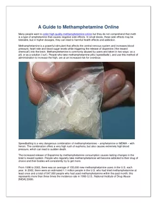 A Guide to Methamphetamine Online