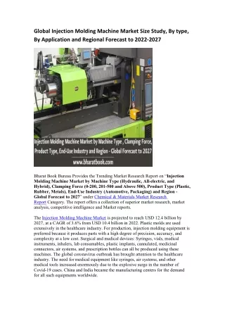 global injection molding machine market size