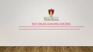 best online coaching for rimc
