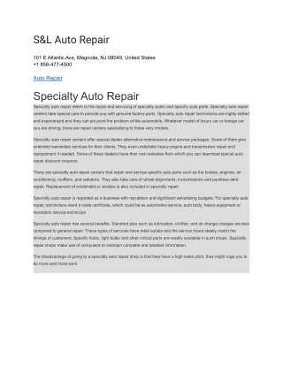 s l auto repair