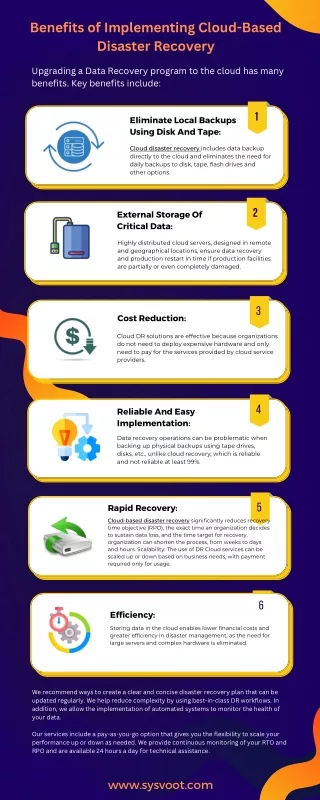 benefits of implementing cloud based disaster
