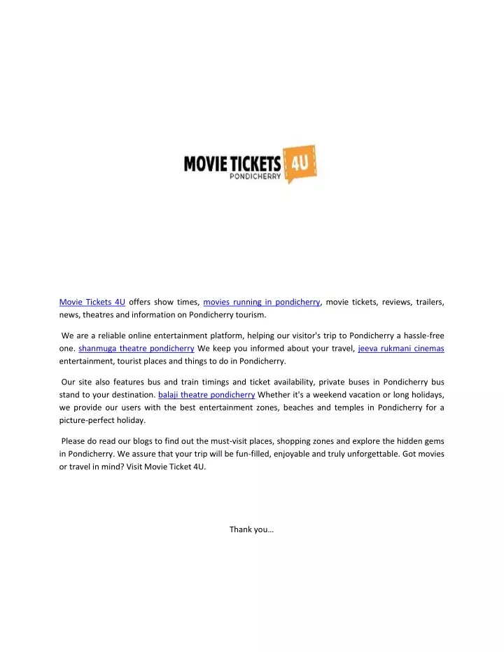 movie tickets 4u offers show times movies running