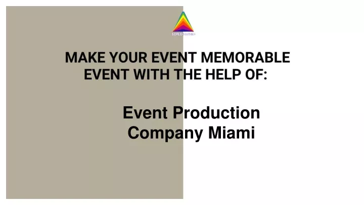 event production company miami