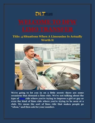welcome to dfw limo transfer