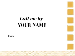 Call me by your name