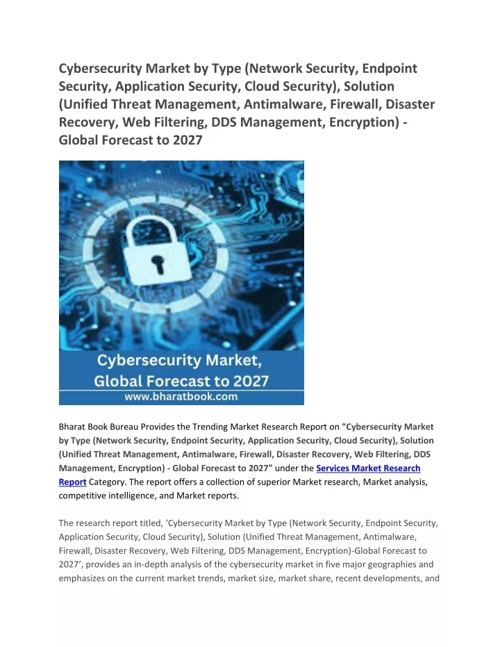 cybersecurity market by type network security