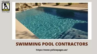 List of Swimming Pool Contractors in UAE