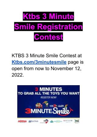 Ktbs 3 minute smile