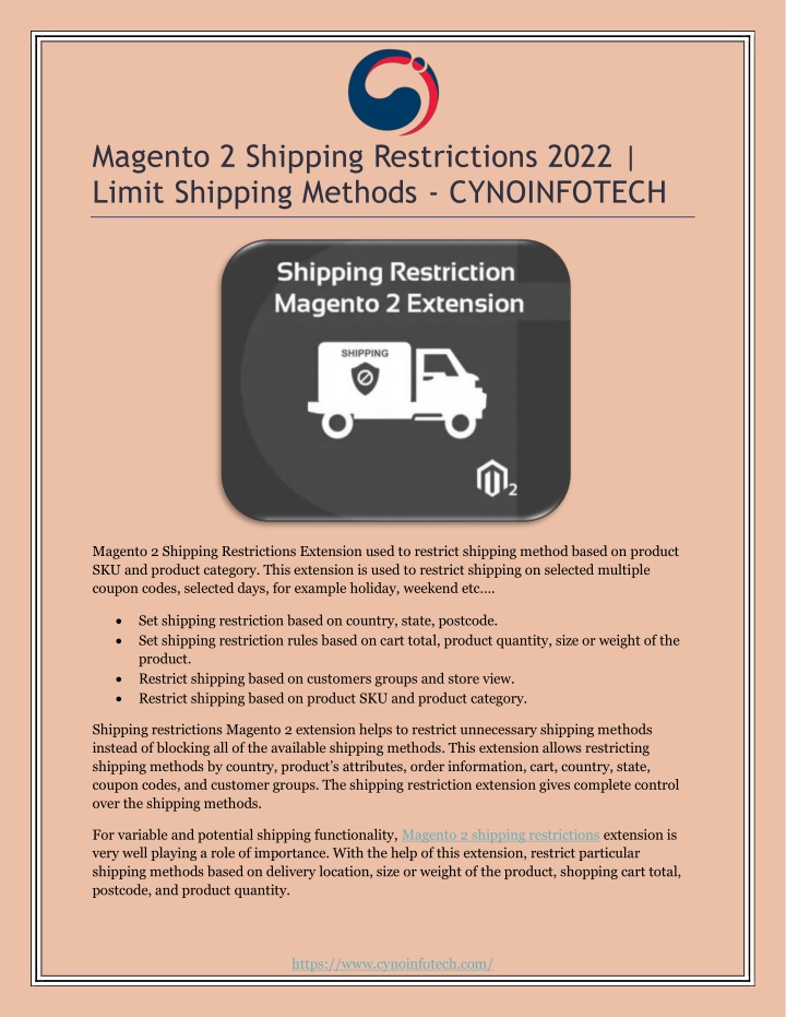 magento 2 shipping restrictions 2022 limit