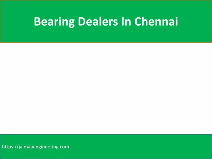 bearing dealers in chennai
