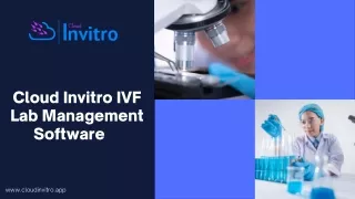 Cloud Invitro IVF Lab Management Software