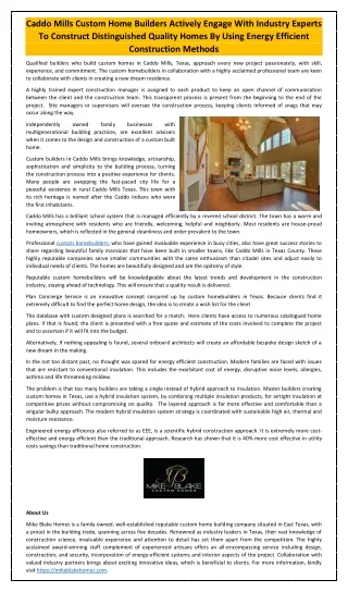 caddo mills custom home builders actively engage