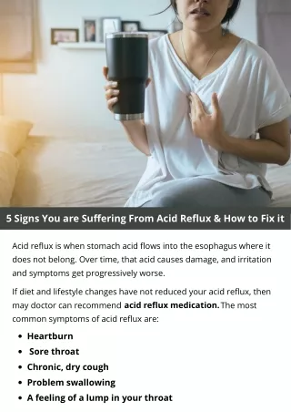 5 signs you are suffering from acid reflux
