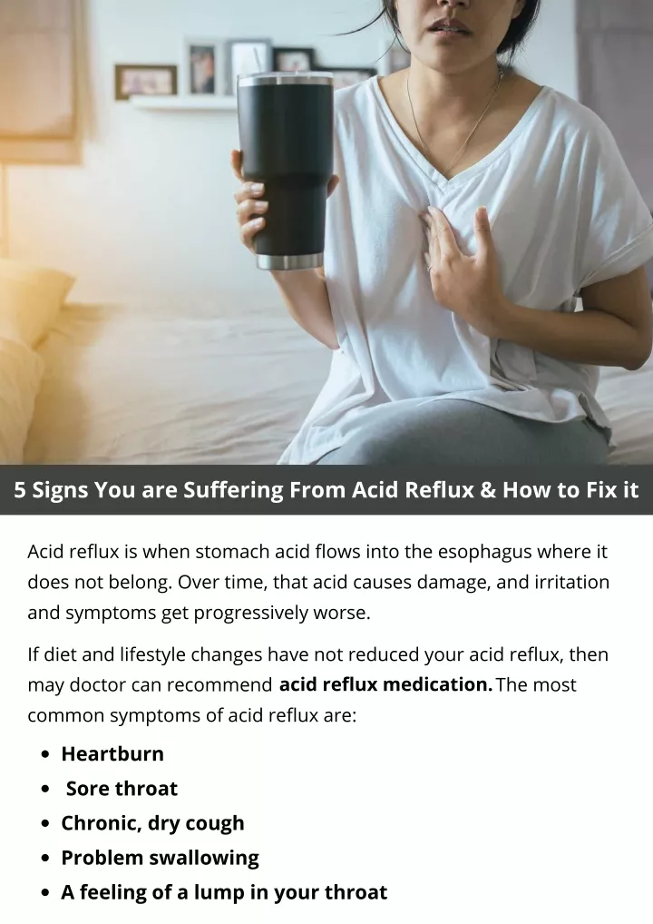 5 signs you are suffering from acid reflux