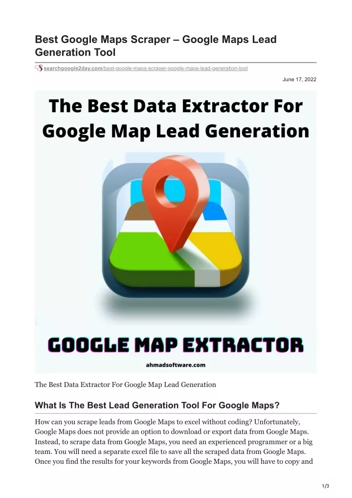 best google maps scraper google maps lead