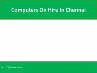 Laptops For Rent In Chennai