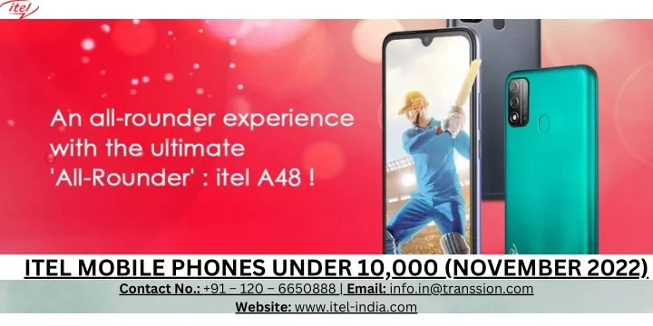 itel mobile phones under 10 000 november 2022