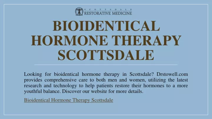 bioidentical hormone therapy scottsdale