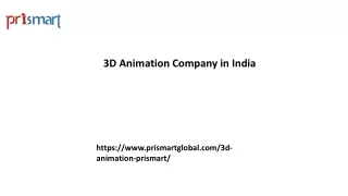 3D Animation Company in India Prismartglobal.com....
