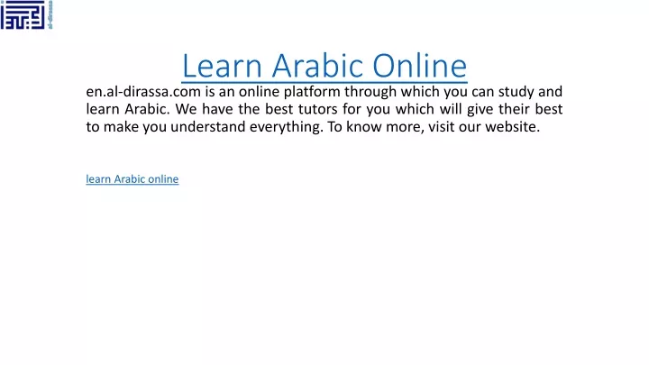 learn arabic online