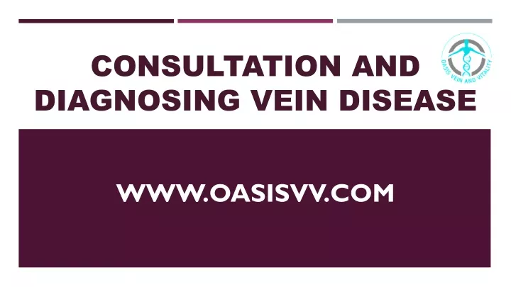 consultation and diagnosing vein disease