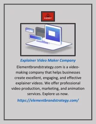 explainer video maker company