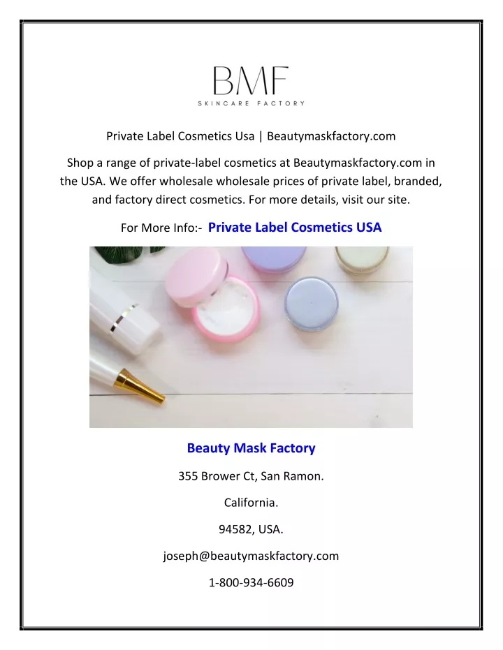 private label cosmetics usa beautymaskfactory com