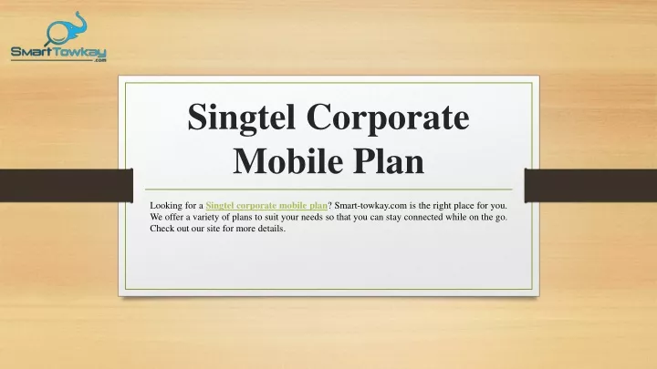 singtel corporate mobile plan