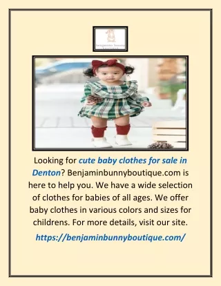 Cute Baby Clothes For Sale In Denton | Benjaminbunnyboutique.com