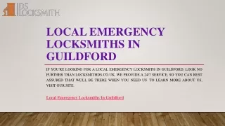 Local Emergency Locksmiths In Guildford | Locksmithds.co.uk