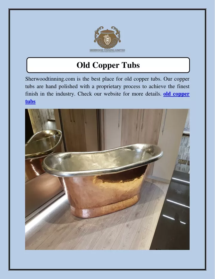 old copper tubs