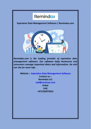 expiration date management software remindax com