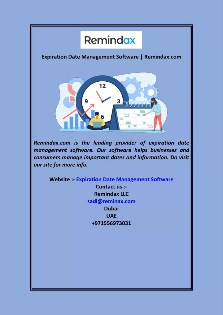 expiration date management software remindax com