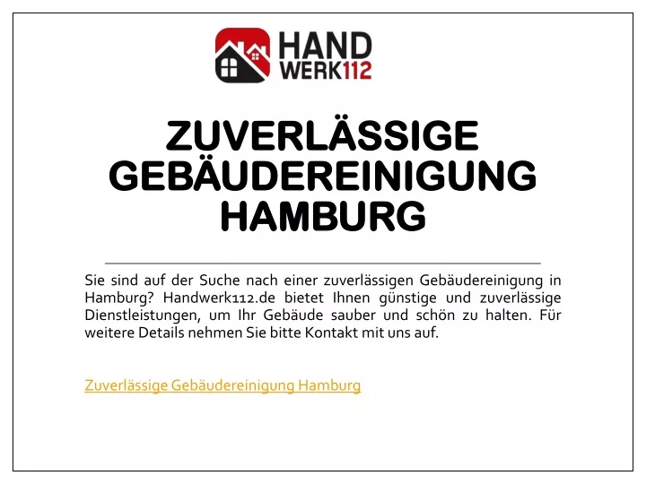 zuverl ssige geb udereinigung hamburg