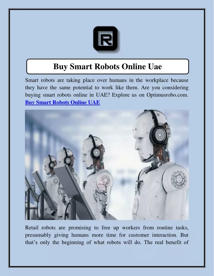 buy smart robots online uae