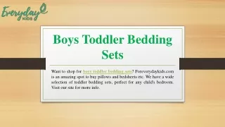 boys toddler bedding sets