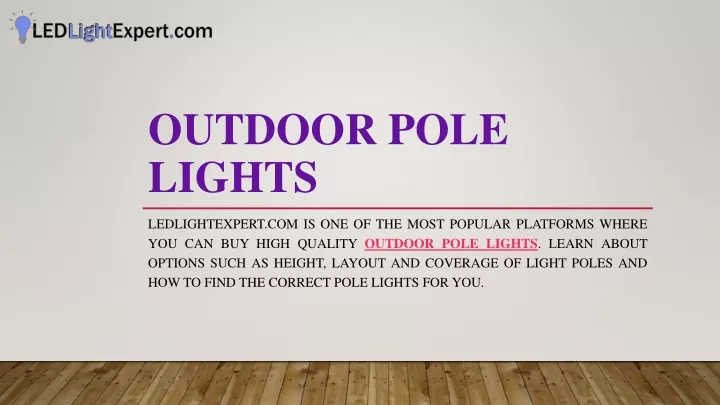 outdoor pole lights