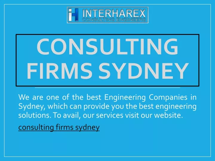 consulting firms sydney