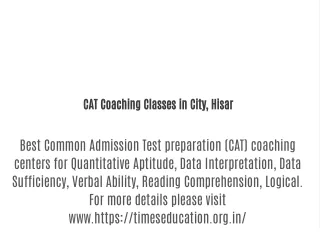 CAT Coaching Classes in  City, Hisar