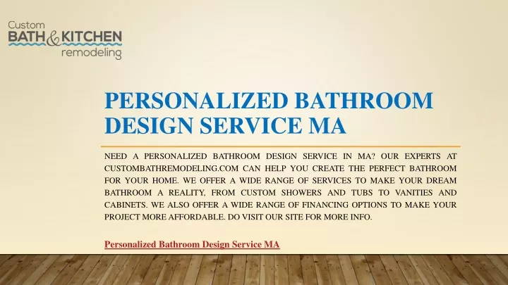 personalized bathroom design service ma