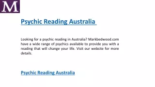 Psychic Reading Australia    Markbedwood.com