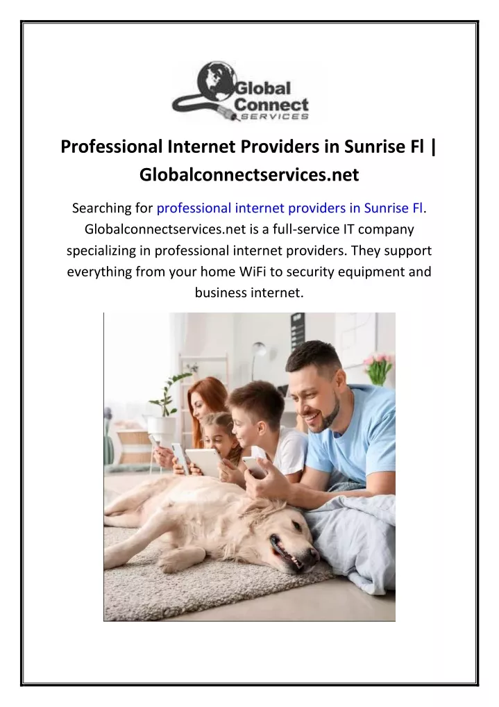 professional internet providers in sunrise