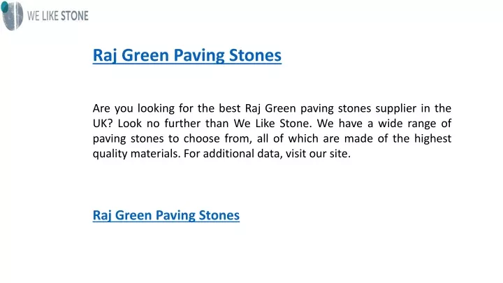 raj green paving stones