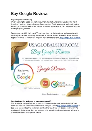 google reviews