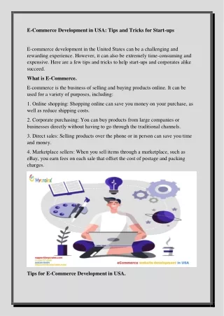 e commerce development in usa tips and tricks