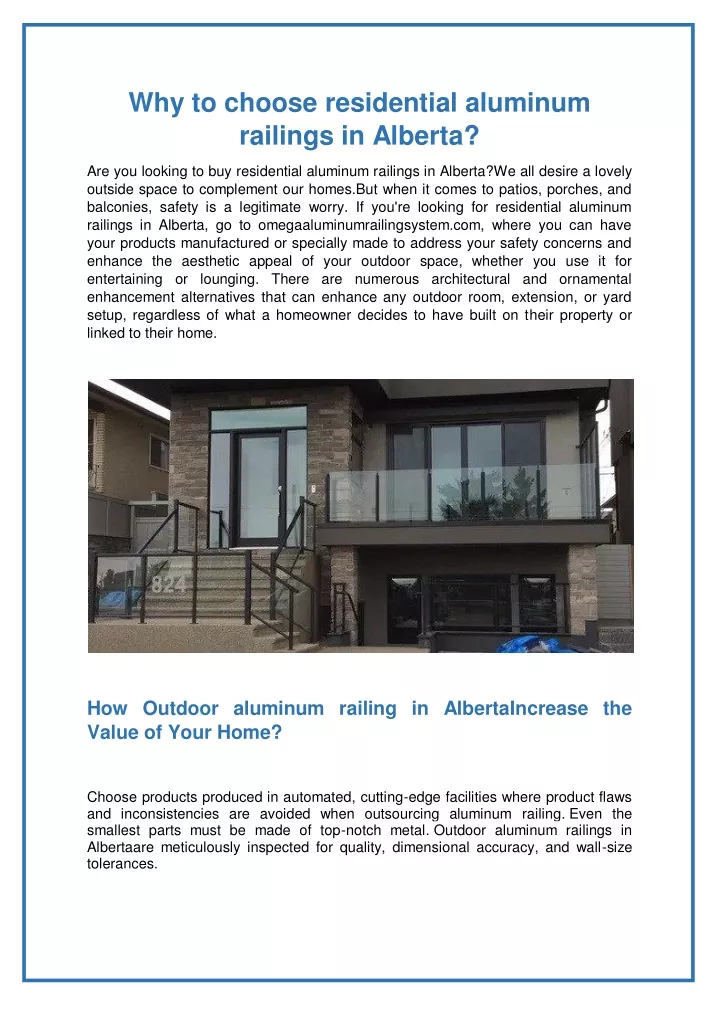why to choose residential aluminum railings