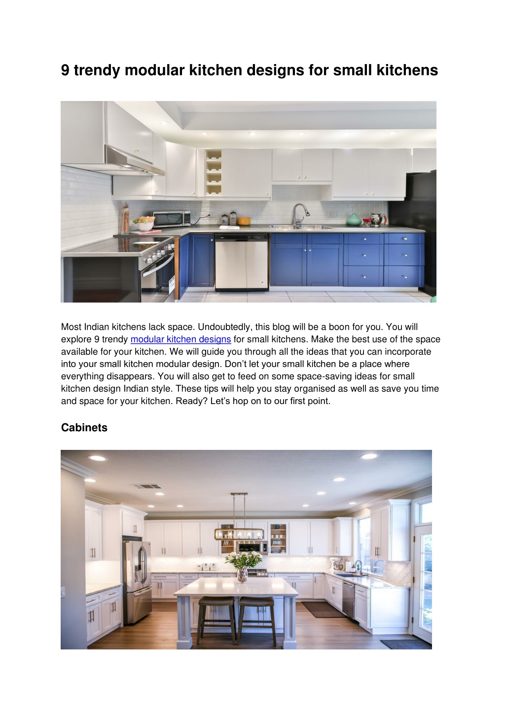 PPT - 9 trendy modular kitchen designs for small kitchens PowerPoint ...